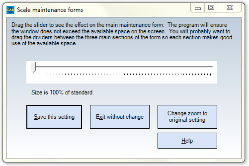 Zoom screen