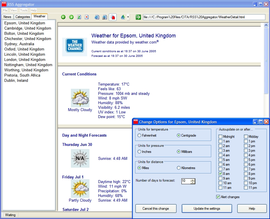 Weather data
